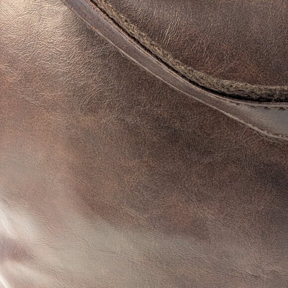 Brown Large Shoulder Bag - Fixed Shoulder Strap - Vegan Leather - NWOT - Picture 2 of 4